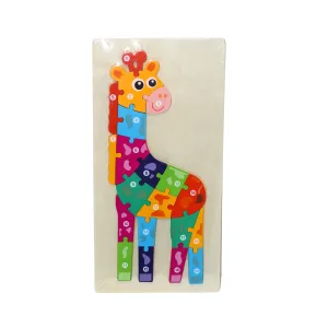 Дървен пъзел жираф
