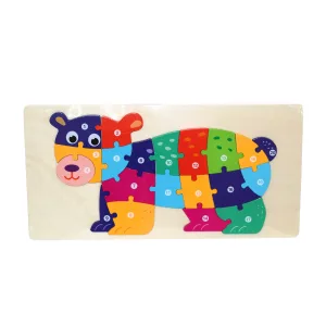 Дървен пъзел мечка