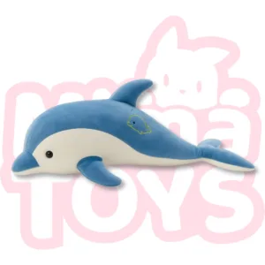Плюшено синьо делфинче 60см