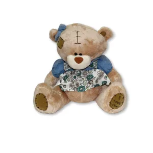 Плюшено мече със синя рокля