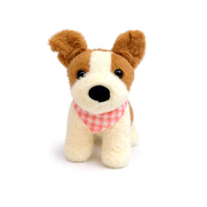 Кученце с кърпа червена