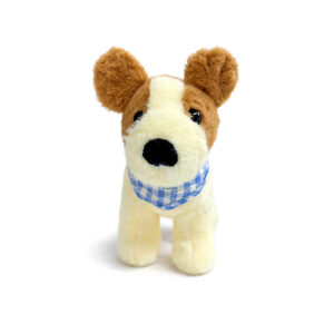 Кученце с кърпа синя