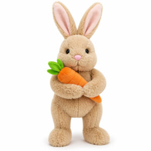 Заек с морков кафяв